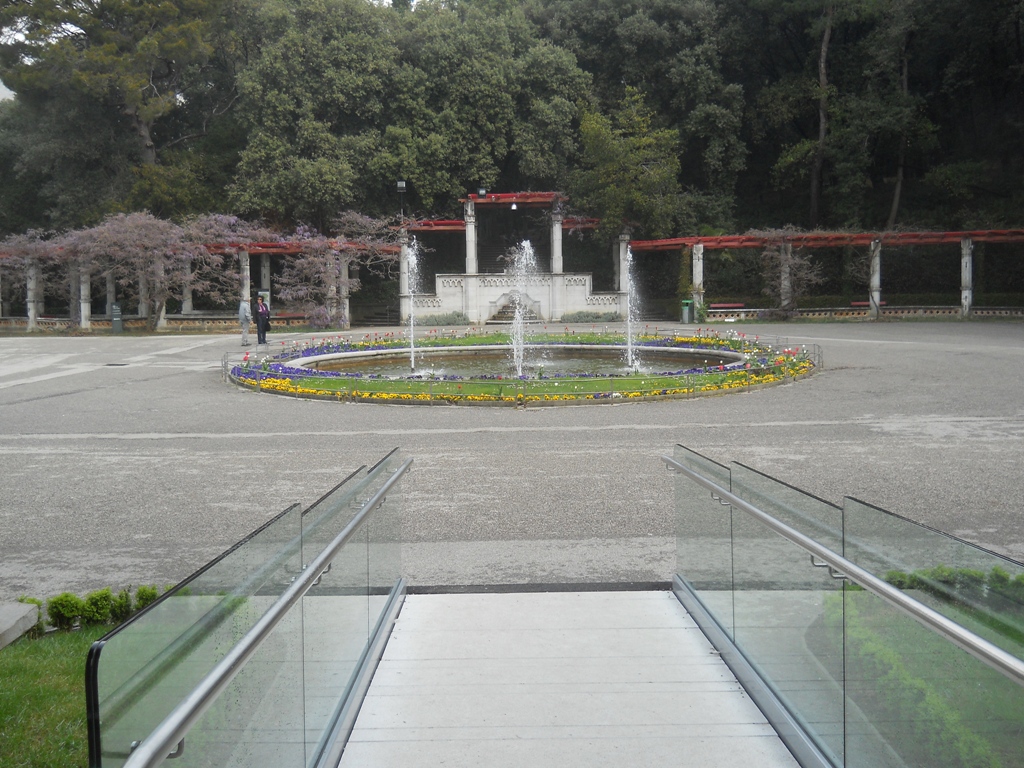 Fountain in front of the castle of Miramare